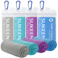 Sukeen [4 Pack] Cooling Towel (40x12),Ice Towel,Soft Breathable Chilly Towel,Microfiber Towel for Yoga,Sport,Running,Gym,Workout