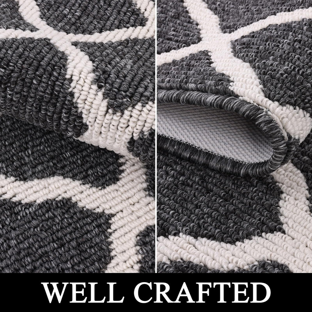 Shacos Black Runner Rug 2X8 Ft Washable Entryway Runner Rugs Non Slip Rubber Backing Hallway Rug Runner Stain Resistant Kitchen