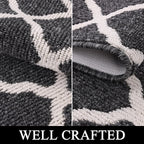 Shacos Black Runner Rug 2X8 Ft Washable Entryway Runner Rugs Non Slip Rubber Backing Hallway Rug Runner Stain Resistant Kitchen