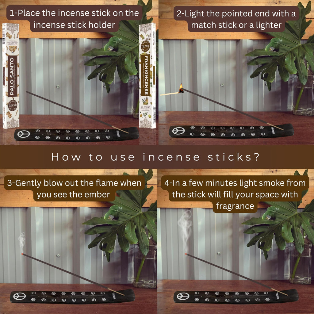 Trumiri Incense Sticks - Combo Pack Of 40 Insence-Sticks - 20 Palo Santo + 20 Frankincense - Insenses - Insents - Incents - Insc