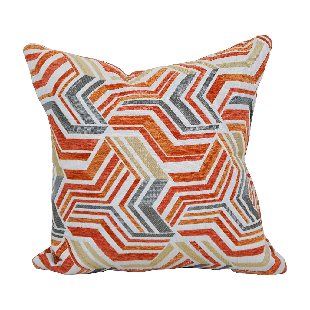 Blazing Needles Square Jacquard Throw Pillows, 17", Zucchini Tanger 2 Count
