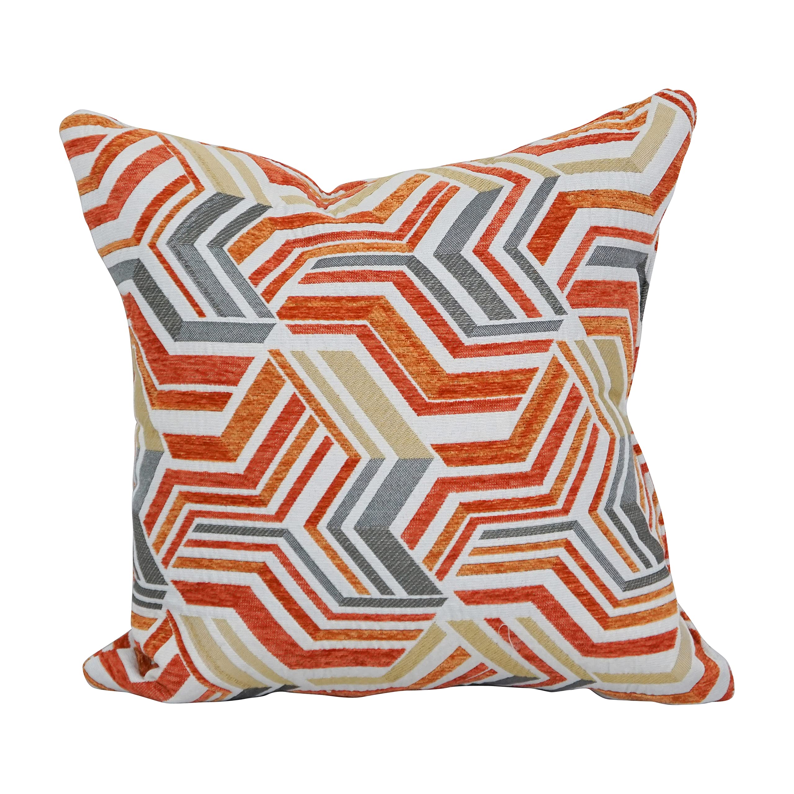Blazing Needles Square Jacquard Throw Pillows, 17", Zucchini Tanger 4 Count