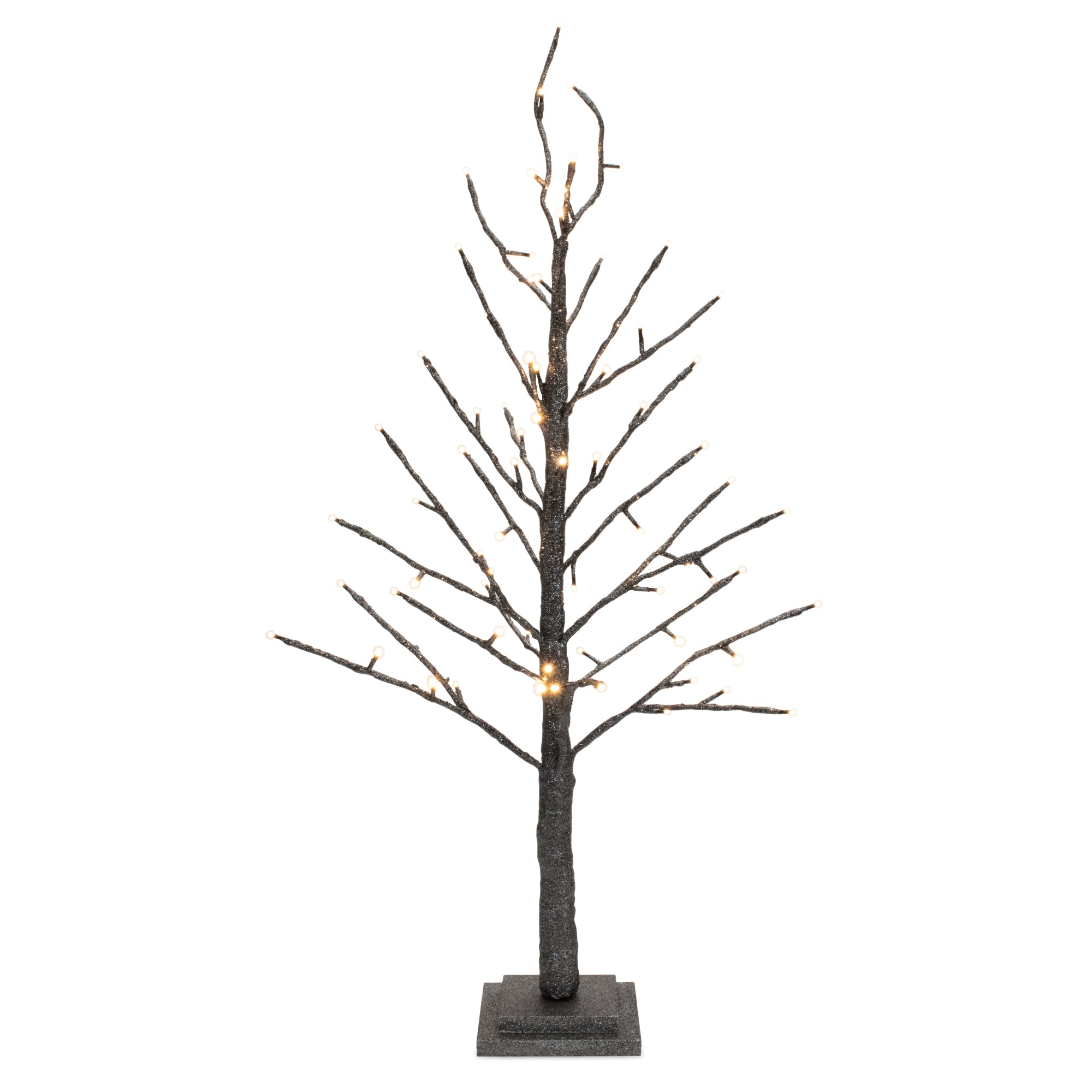 Melrose Paper 78 Led Lights Twig Christmas Tree, 36-Inch Height, Black, Holiday Season Decoration