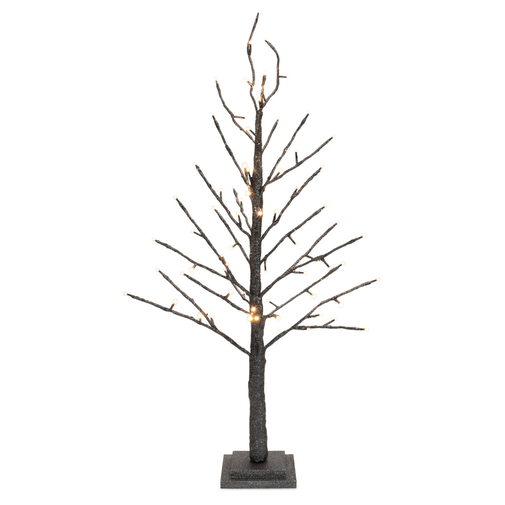 Melrose Paper 78 Led Lights Twig Christmas Tree, 36-Inch Height, Black, Holiday Season Decoration