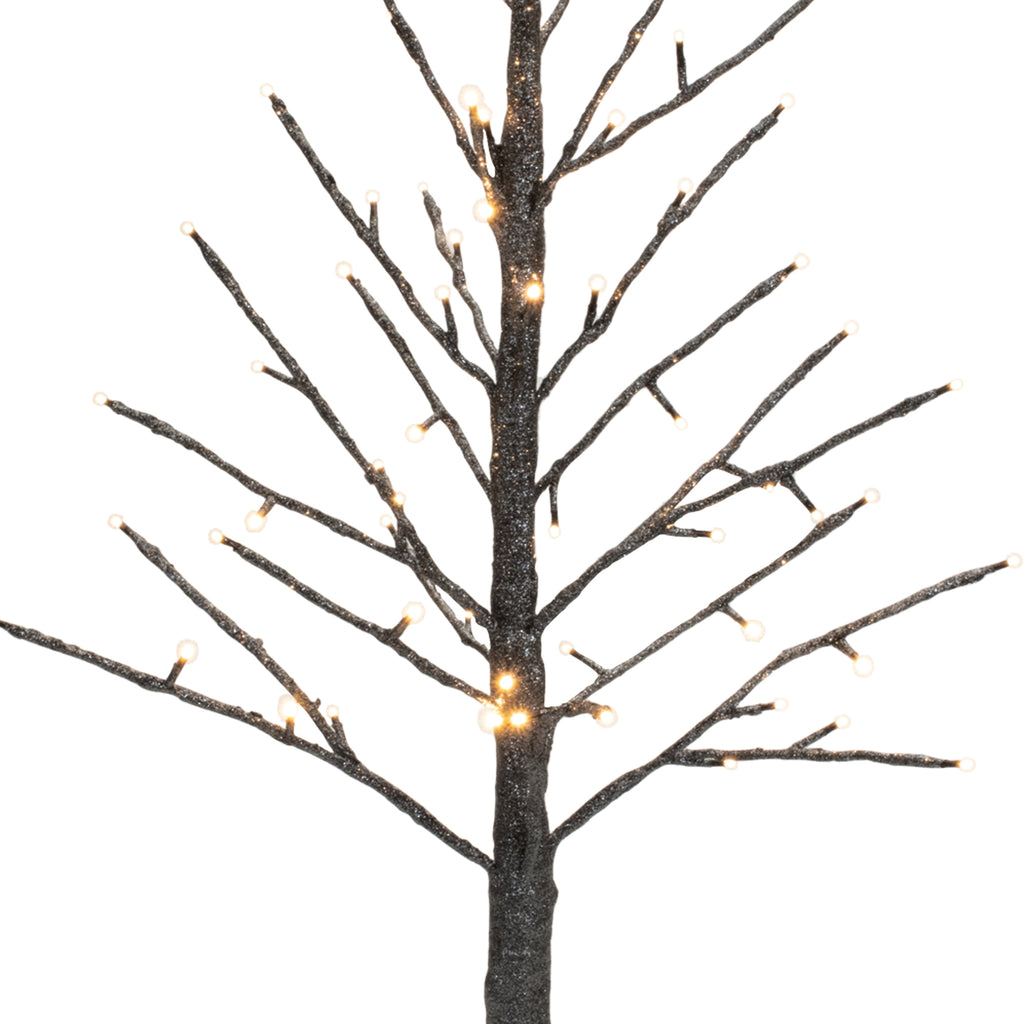 Melrose Paper 78 Led Lights Twig Christmas Tree, 36-Inch Height, Black, Holiday Season Decoration