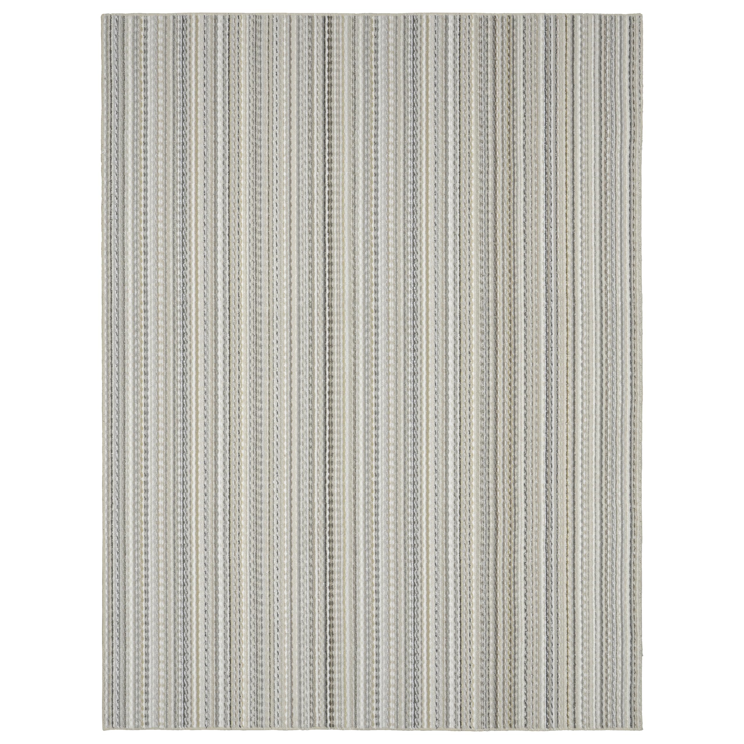Garland Rug Carnival Stripe Assorted Earth Tone 9x12 Modern Stain Resistance Area Rug