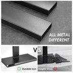 Fitueyes Iron Base Universal Floor Tv Stand Swivel Tilt Mount Tv Stand Base For 32-75 Inch Tvs Corner Tv Stand With Height Adjustable Entertainment Shelves Wire Management (Black)