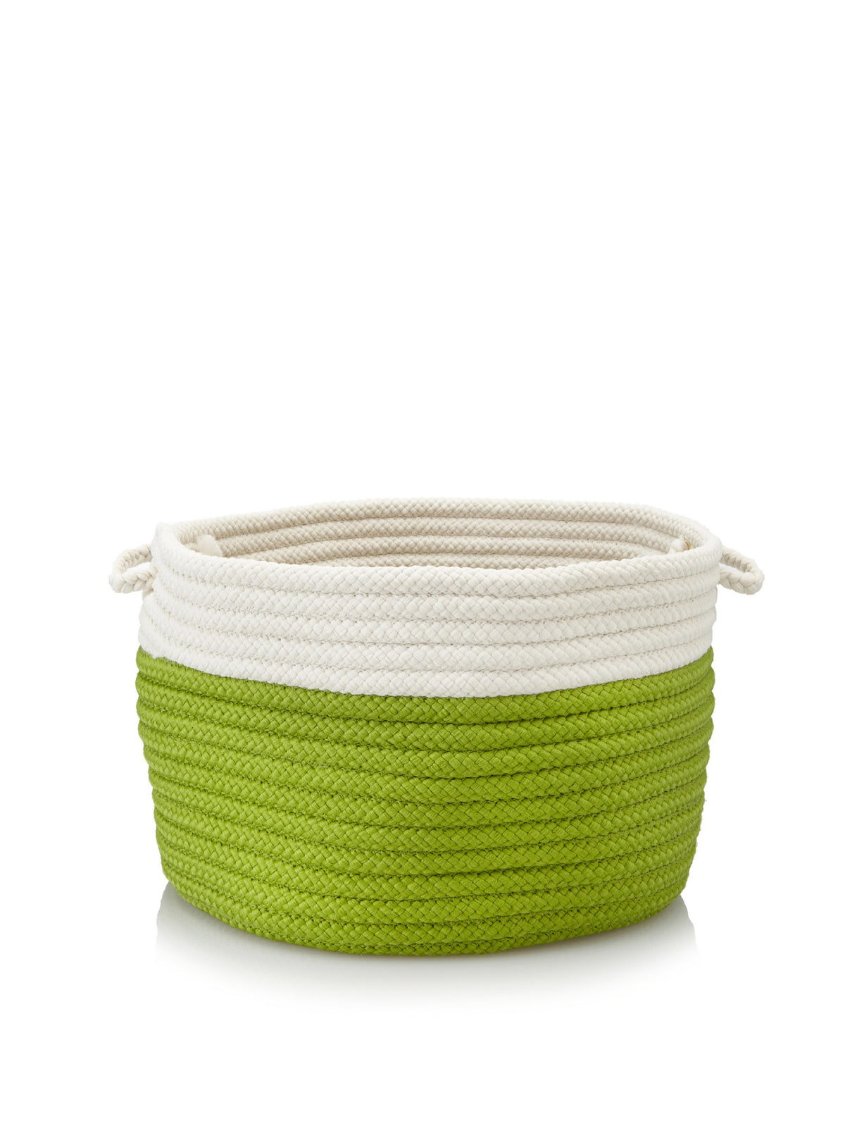 Colonial Mills Indoor/Outdoor Two-Toned Storage Basket, Bright Green