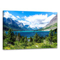 SKASNFAI Glacier National Park Wall Art Lake Mountains Pictures Framed Canvas Prints Artwork for Living room Bedroom Office Read