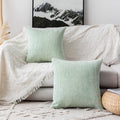 Home Brilliant Summer Throw Pillow Cover 26X26 Set Of 2 Euro Shams Super Soft Striped Velvet Large Cushion Cover For Living Room