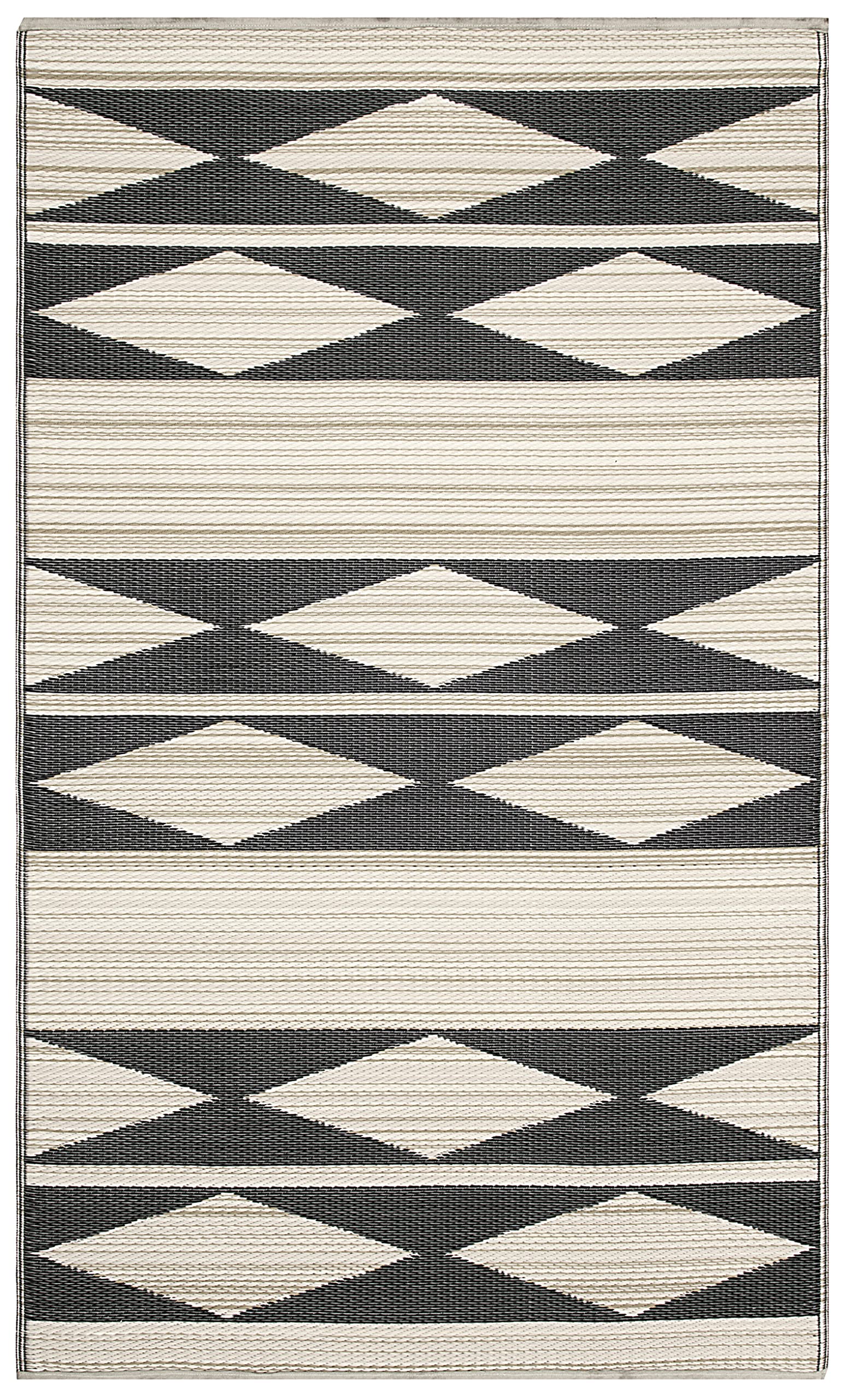 Fab Habitat Outdoor Rug - Waterproof, Fade Resistant, Crease-Free - Premium Recycled Plastic - Geo Tribal - Porch, Deck, Balcony