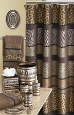 Popular Bath Safari Stripes, Waste Basket, Chocolate