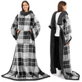 Pavilia Sherpa Wearable Blanket With Sleeves For Adults Women Men, Soft Warm Full Body Wrap Fleece Throw, Pocket, Cozy Pullover