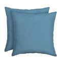 Arden Selections Outdoor Toss Pillow, Set Of 2, 16 X 16, Water Repellent, Fade Resistant 16 X 16, French Blue Texture