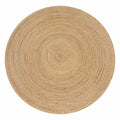 Ramanta Home Jute Braided Rug, 4 Round Natural, Hand Woven Reversible Rugs for Kitchen Living Room Entryway, 4 Feet Round