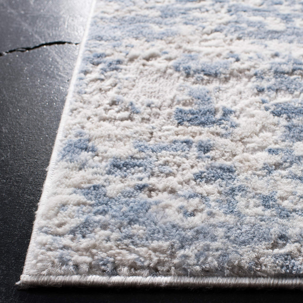 Safavieh Amelia Collection Area Rug - 9' Square, Grey & Blue, Modern Abstract Design, Non-Shedding & Easy Care, Ideal For High T
