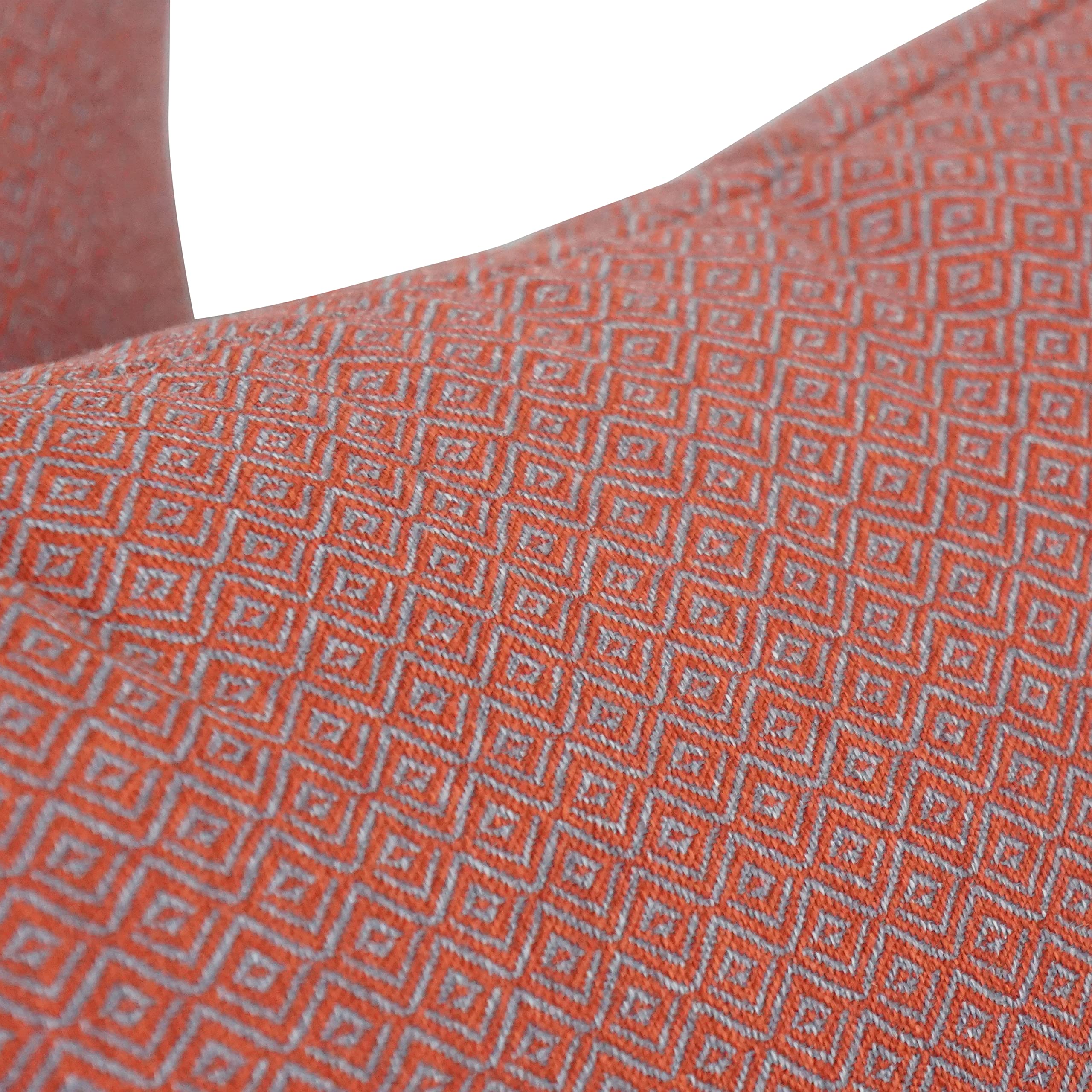 Blazing Needles Square Polyester Jacquard Throw Pillows, 17&quot;, Hazeltsb Paprik 4 Count