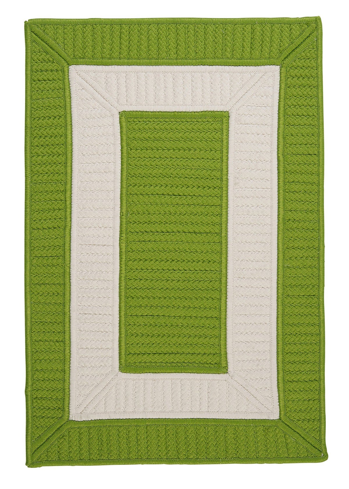 Rope Walk Braided Rug, 2 By 6-Feet, Bright Green