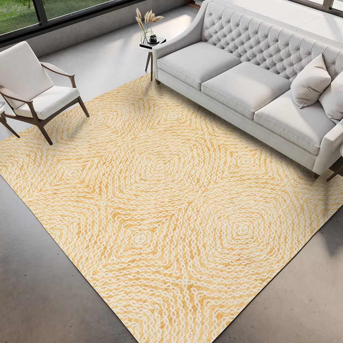 Dalyn Rugs Brisbane Br3 Geometric Chain Links Gold 5' X 7'6&quot;