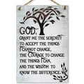 CARISPIBET God grant me serenity, courage, wisdom  religious home decor signs, faith and belief, wall ornament, signs 8 x 12