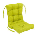 Blazing Needles Indoor/Outdoor Tufted Seat/Back Chair Cushion, 18 x 38, Lime
