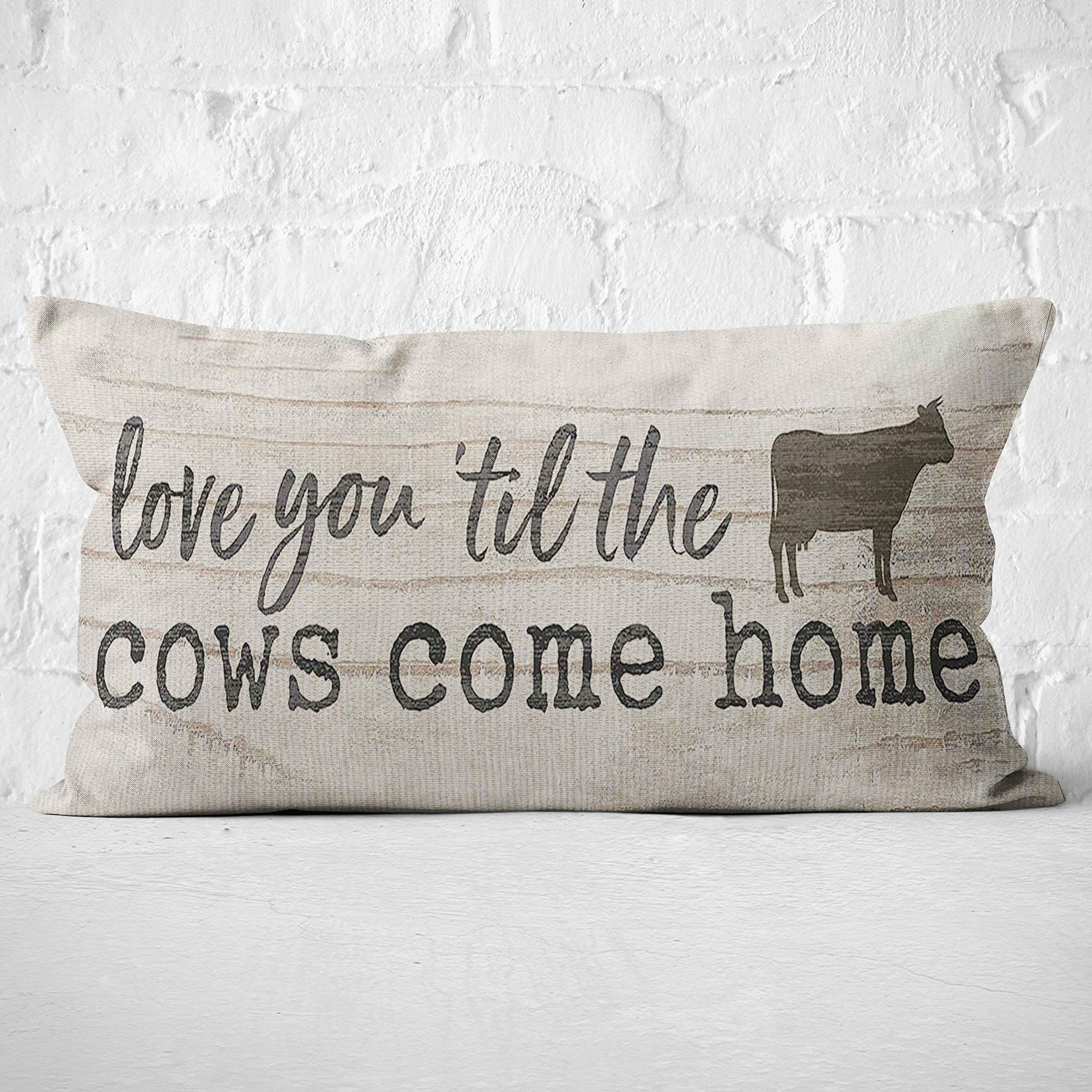 Mancheng-Zi Farmhouse Throw Pillows, Cow Gifts 12X20 Pillow Cover,Farmhouse Throw Pillow Covers,Farmhouse Throw Pillows For Couc