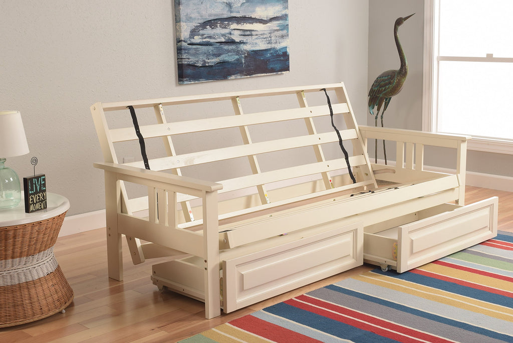 Kodiak Futons Monterey Futon Frame With Drawers, Included, Barbados