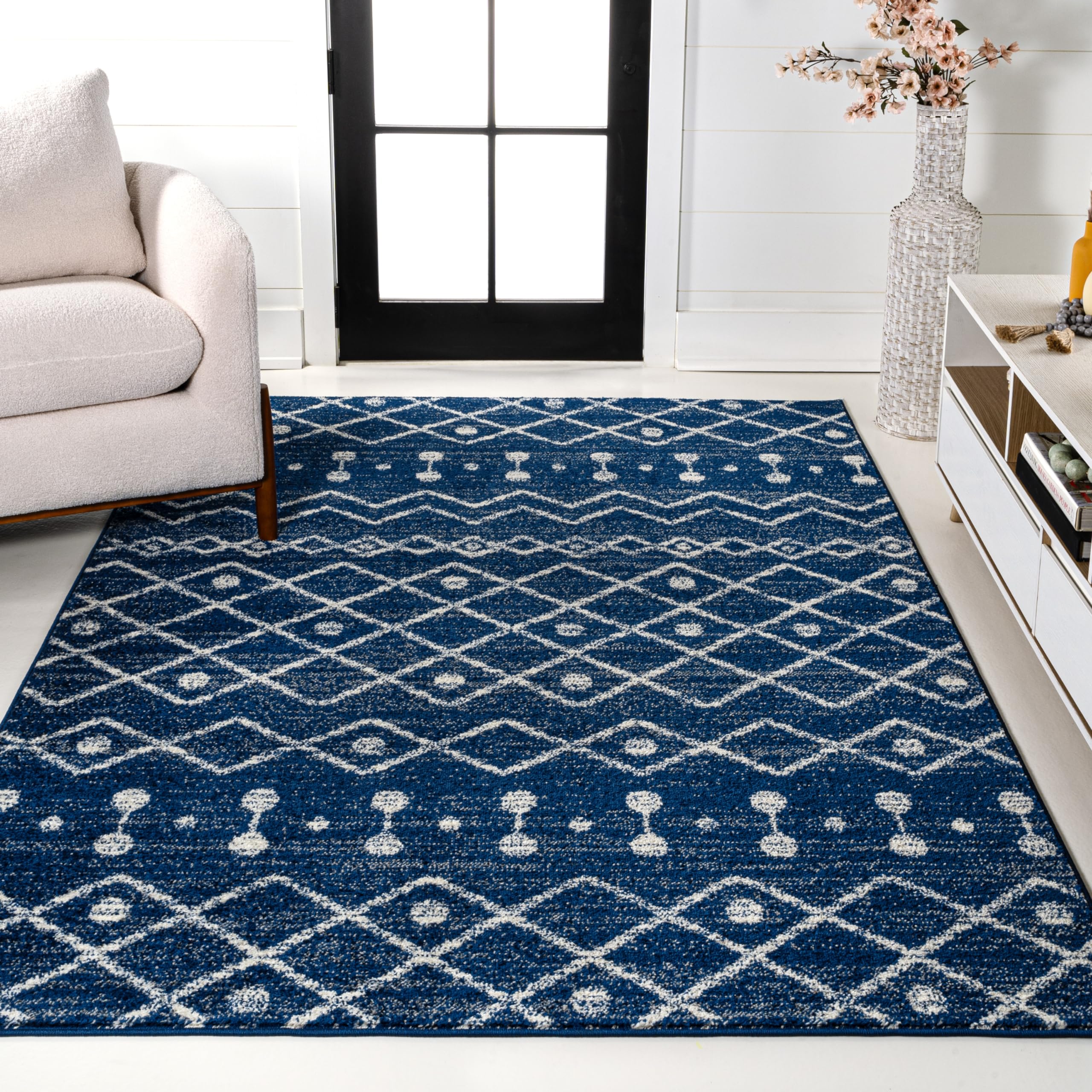 JONATHAN Y MOH208G-4 Aksil Moroccan Beni Souk Area Rug, Bohemian, Scandinavian, Minimalistic, Transitional, Rustic for Living Ro