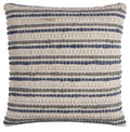 Rizzy Home | T11561 | Poly Fill Decorative Pillow | 20"x20" Blue/White/Gray Stripe