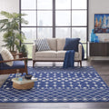 Nourison Grafix Moroccan Navy 8'6' X 12' Area Rug, Easy Cleaning, Non Shedding, Bed Room, Living Room, Dining Room, Kitchen (9X