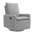 Oxford Baby Uptown Upholstered Swivel Glider and Recliner Nursery Chair,Boucle, Koala Gray