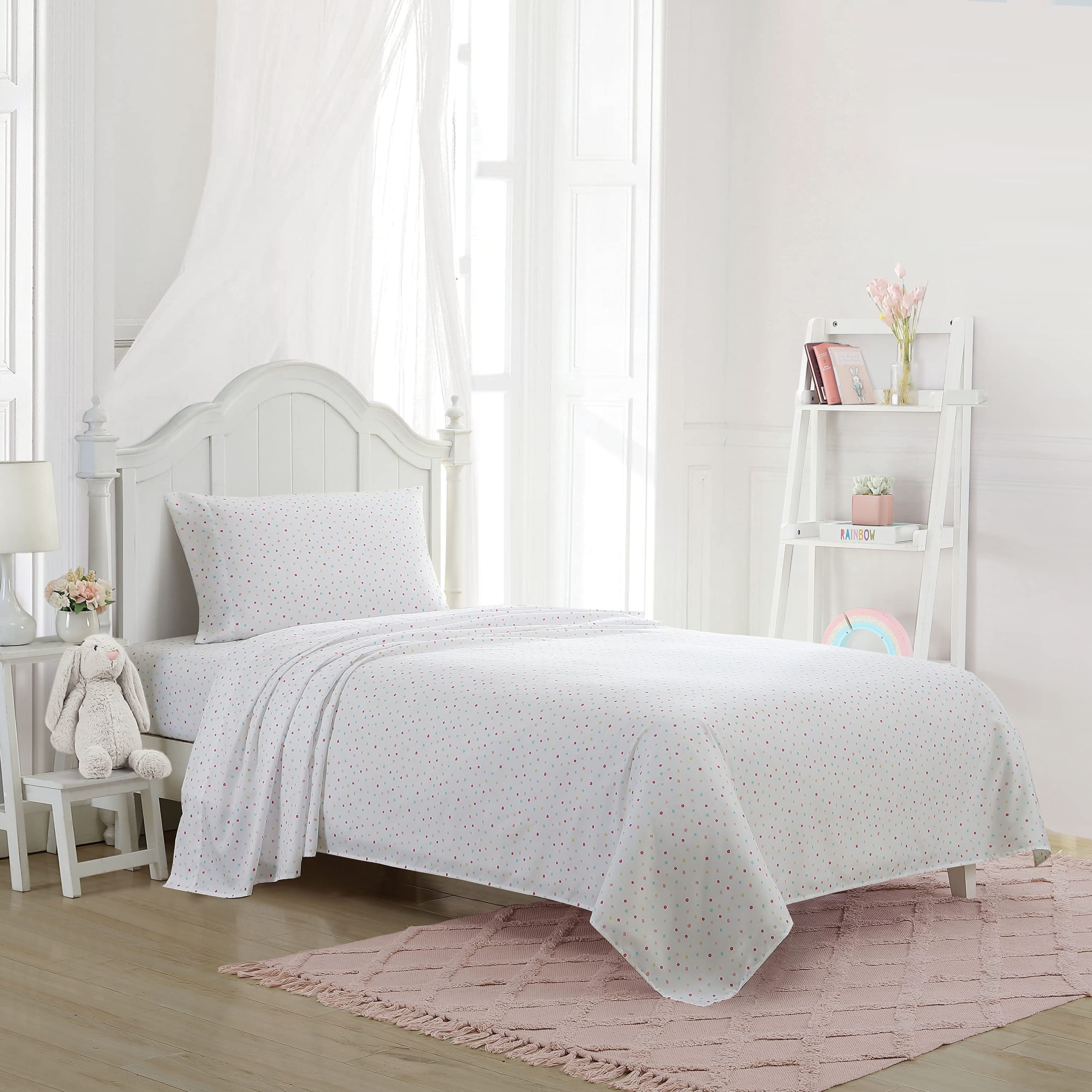 Laura Ashley Kids - Twin Sheets, Soft Wrinkle-Resistant Toddler Bedding Set, Fun & Whimsical Bedroom Decor, Ideal Girl Room Esse