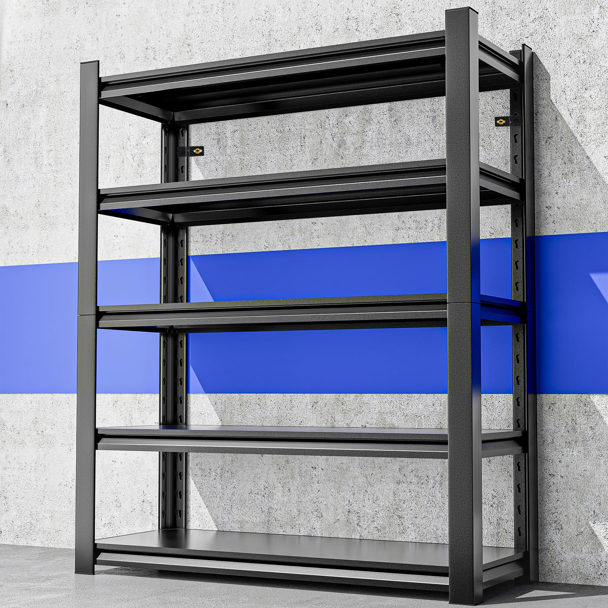 Garage Shelving,Thickened 72''*35.4''*15.7''Garage Storage Shelves Heavy Duty Shelving Units And Storage,Adjustable 5 Tier Metal