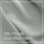 Linen 144 Inch Length Curtains For Tall Floor Ceiling Villa Living Room - Light Grey Bak Tab Hooks Pleated Easy Open Sliding Semi Sheer 144 Inch Extra Long 2 Story Window Curtains,12 Foot Curtains