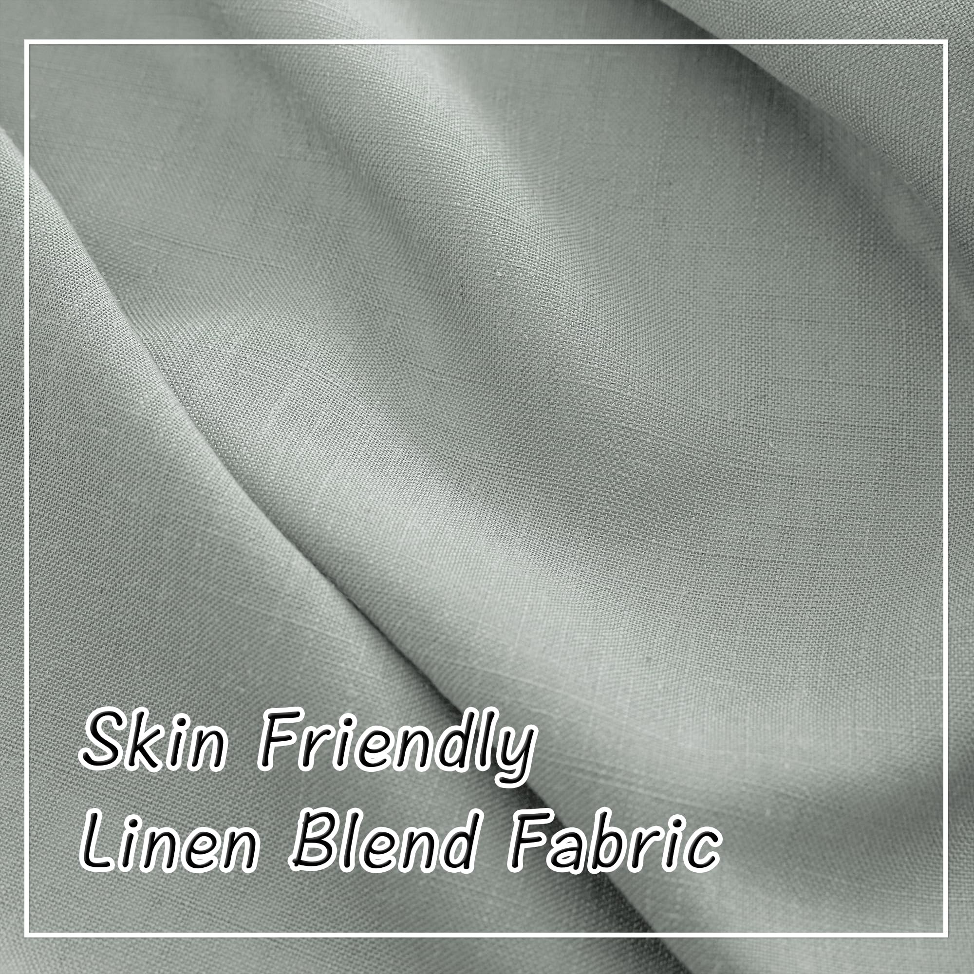 Light Grey Linen Back Tab Curtains 84 Inches Long For Living Room - 1 Pair Hook Belt Pleated Drapes Light Filtering Neutral Modern Farmhouse Boho Privacy Non See Through Bedroom Curtains Light Gray