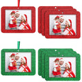 Jetec 36 Pieces Christmas Photo Ornament Frames Mini Felt Glitter Hanging Photo Frame Small Holiday Frames Christmas Tree Decora
