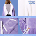 Snuggie Sherpa - The Original As Seen On Tv Wearable Blanket That Has Sleeves - Cozy, Warm And Soft Oversized Functional Blanket