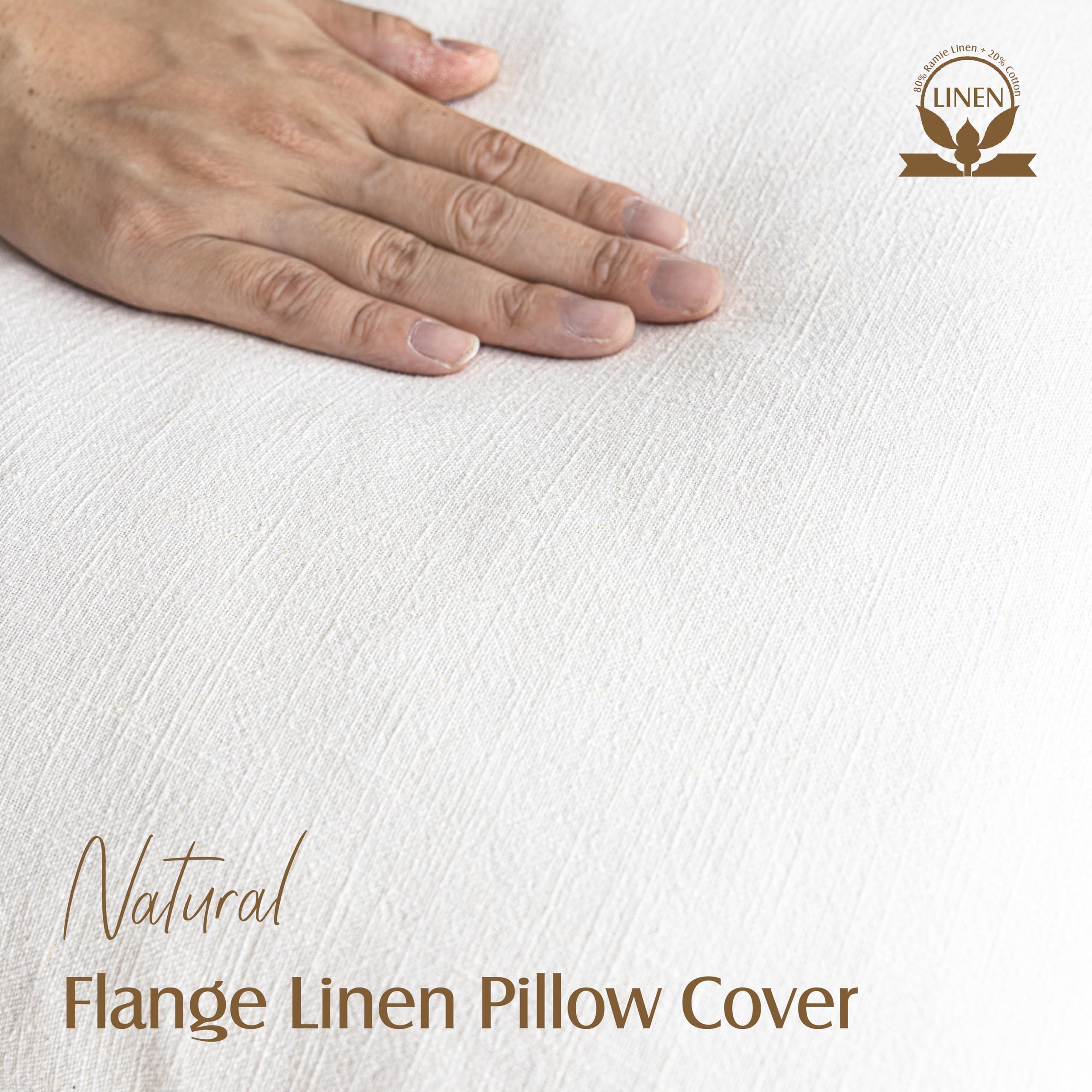 Foindtower Pack Of 2, Decorative Linen Soild Throw Pillow Covers Soft Accent Cushion Case Boho Farmhouse Neutral Pillowcase For