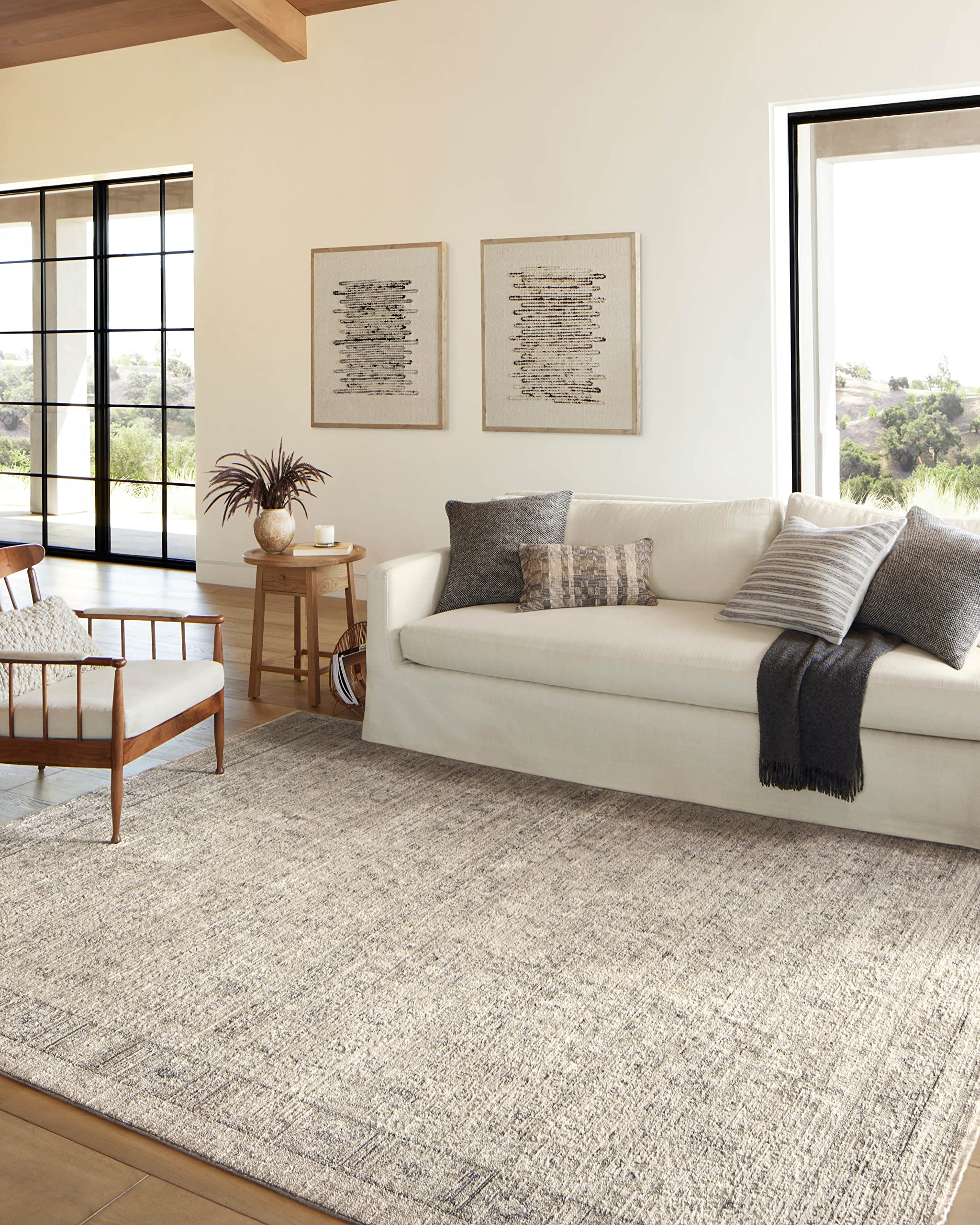 Loloi Amber Lewis Alie Collection ALE-03 Taupe/Dove 5-3 x 7-9, .13 Pile Height, Area Rug