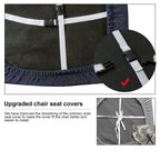 Genina Waterproof Seat Covers For Dining Room Chairs Covers Dining Chair Cover Kitchen Chair Covers (Navy Blue, 2 Pcs)
