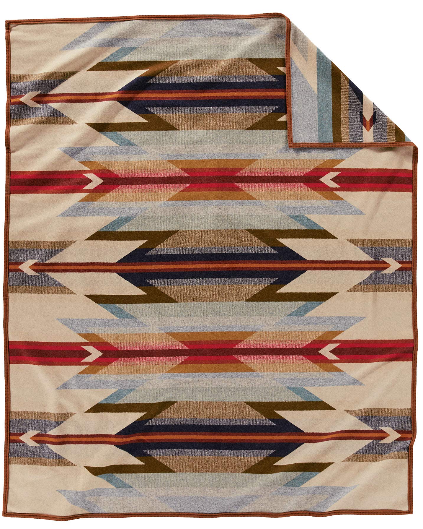 Pendleton Queen Wyeth Trail Blanket Wheat/Tan