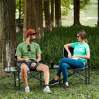 TIMBER RIDGE Lightweight Oversized Camping Chair Aluminum Black 400lbs Load Capacity