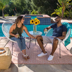 Best Choice Products 3-Piece Outdoor Acapulco All-Weather Patio Conversation Bistro Set W/Plastic Rope, Glass Top Table And 2 Chairs - White