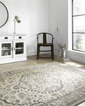 Loloi Teagan Collection 5-3 x 7-6 Area Rug in Natural/Lt. Grey - Large Area Rug, Soft Neutral Rug, High-Traffic Area Rug for L