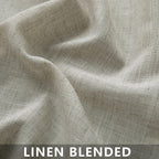 Mrs.Naturall Tan Beige Short Curtains For Bedroom Small Windows,Sheer Linen Privacy Curtain 54 Inch Long For Living Room Bathroom Window
