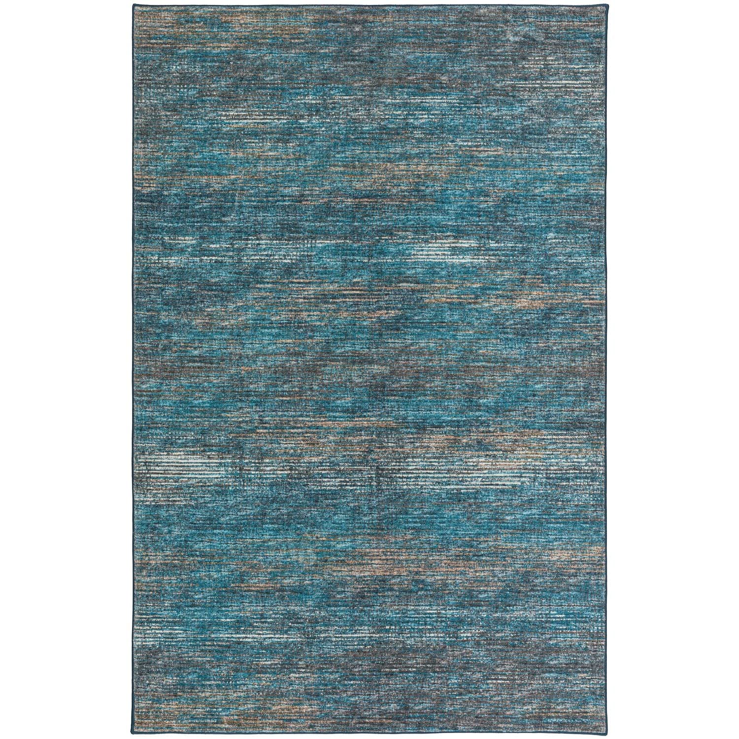 Ciara Cr1 Blue Transitional Rug Rectangle 3' X 5'