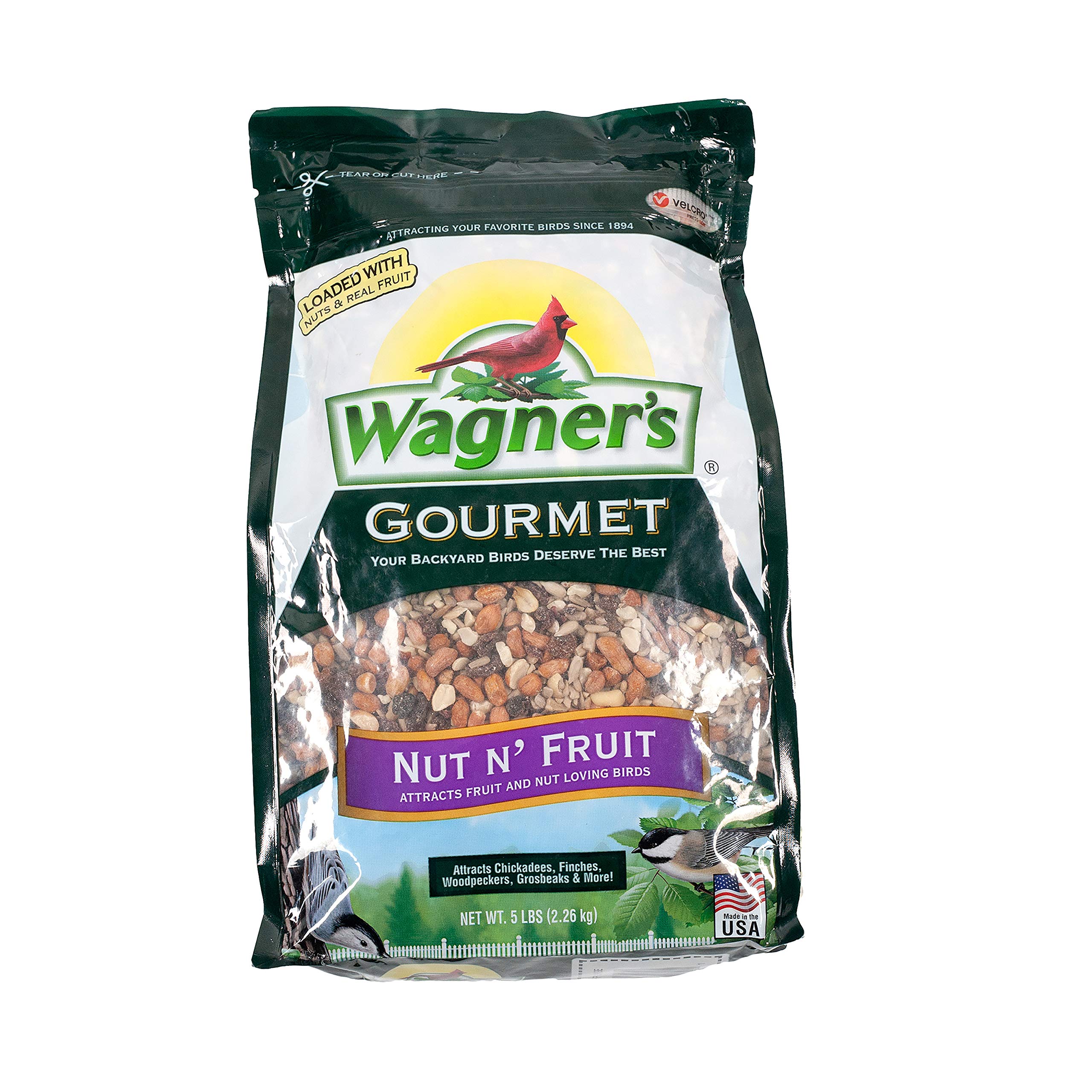 Wagner'S 82072 Gourmet Nut & Fruit Wild Bird Food, 5-Pound Bag