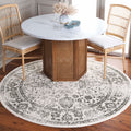 SAFAVIEH Adirondack Collection Area Rug - 4 Round, Ivory & Dark Green, Oriental Distressed Design, Non-Shedding & Easy Care, Id