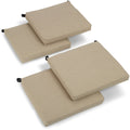 Blazing Needles Outdoor Spun Poly 19-Inch by 20-Inch by 3-1/2-Inch All Weather UV Resistant Zippered Cushions, Sandstone, Set of