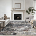 BEIMO Area Rugs 5x7 for Living Room Bedroom, Modern Abstract Machine Washable Soft Dark Gray Rug, Floor Carpet with Non Slip Bac